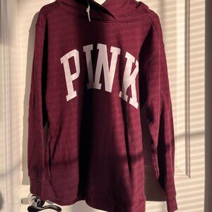 maroon/burgundy victoria secret pink hoodie